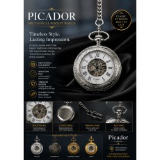 Picador Mechanical Pocket Watch with Chain Picador Mechanical Pocket Watch with Chain